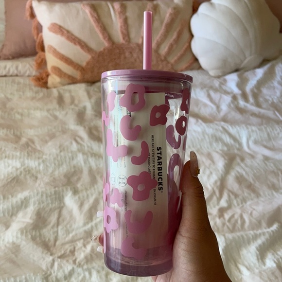 NEW Starbucks Cheetah Summer 2021 glass tumbler